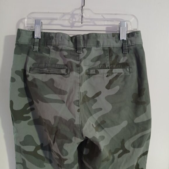 GAP Women's Girlfriend Chinos  Pants  Green Camo - Picture 6 of 11
